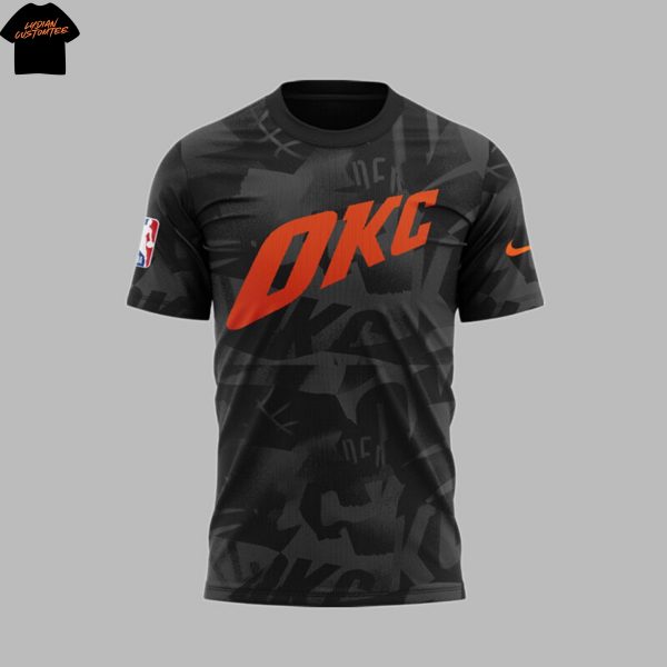 Oklahoma City Thunder Basketball Black 3D T-Shirt
