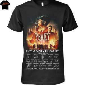 Peaky Blinders 12nd Anniversary 2013-2025 Signature Thank You For The Memories Unisex T-Shirt