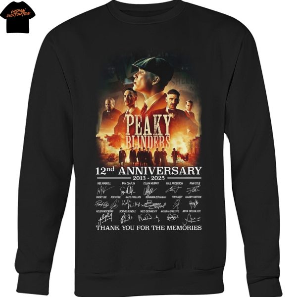Peaky Blinders 12nd Anniversary 2013-2025 Signature Thank You For The Memories Unisex T-Shirt