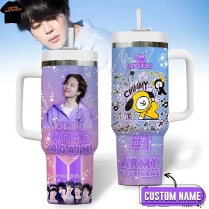 Personalized 2025 BTS Jimin Home Again Tumbler With Handle And Straw