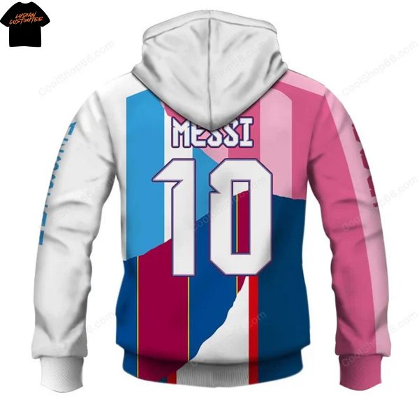 Personalized Messi Inter Miami x Argentine Football Association x Paris Saint-Germain F.C. x FC Barcelona Hoodie