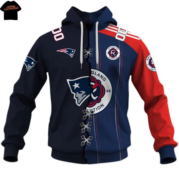 Personalized New England Revolution x New England Patriots Hoodie