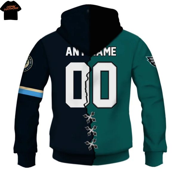 Personalized Philadelphia Union x Philadelphia Eagles Hoodie