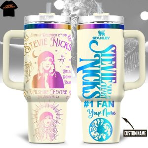 Personalized Stevie Nicks Wild Heart Tumbler With Handle And Straw