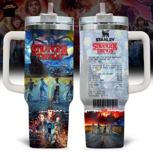 Personalized Stranger Things Tumbler With Handle And Straw
