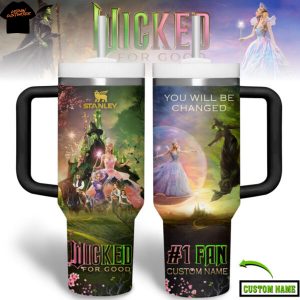 Personalized Wicked For Good Tumbler With Handle And Straw