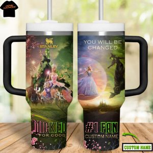 Personalized Wicked For Good Tumbler With Handle And Straw