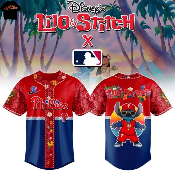 Philadelphia Phillies Lilo & Stitch Baseball Jersey