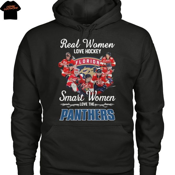 Real Women Love Hockey Smart Women Love The Florida Panthers Signature Unisex T-Shirt