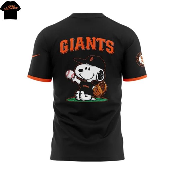 San Francisco Giants 2025 Peanuts Snoopy 3D T-Shirt