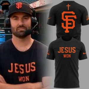 San Francisco Giants Jesus Won 3D T-Shirt – Black
