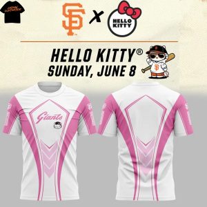 San Francisco Giants x Hello Kitty 2025 3D T-Shirt – Pink