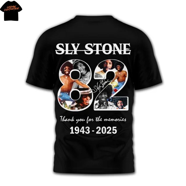 Sly Stone 1943-2025 Thank You For The Memories 3D T-Shirt