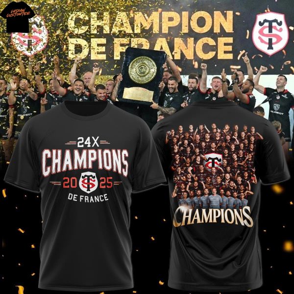Stade Toulousain 24X Champions 2025 3D T-Shirt