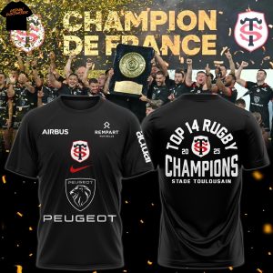 Stade Toulousain Top 14 Rugby Champions 2025 3D T-Shirt