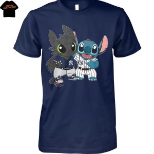 Stitch & Toothless New York Yankees Unisex T-Shirt