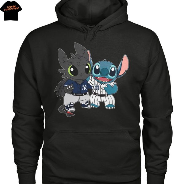 Stitch & Toothless New York Yankees Unisex T-Shirt