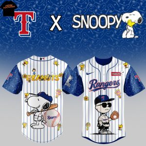 Texas Rangers Snoopy Cute Baseball Jersey