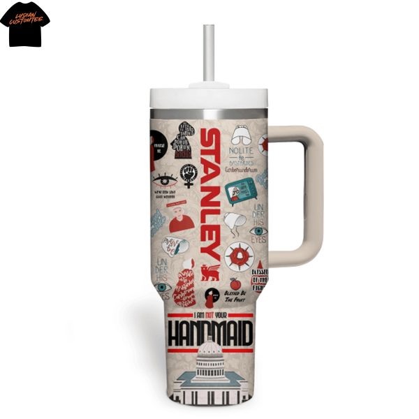 The Handmaids Tale Nolite Te Bastardes Carborundorum Tumbler With Handle And Straw