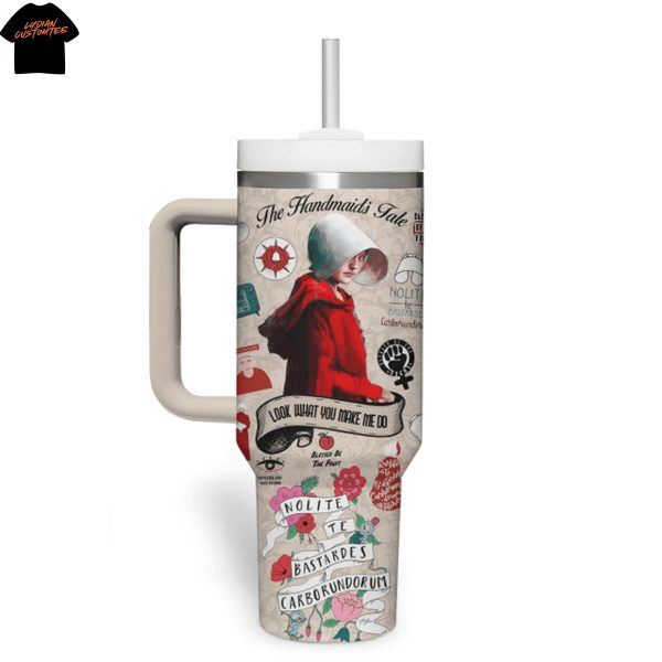 The Handmaids Tale Nolite Te Bastardes Carborundorum Tumbler With Handle And Straw