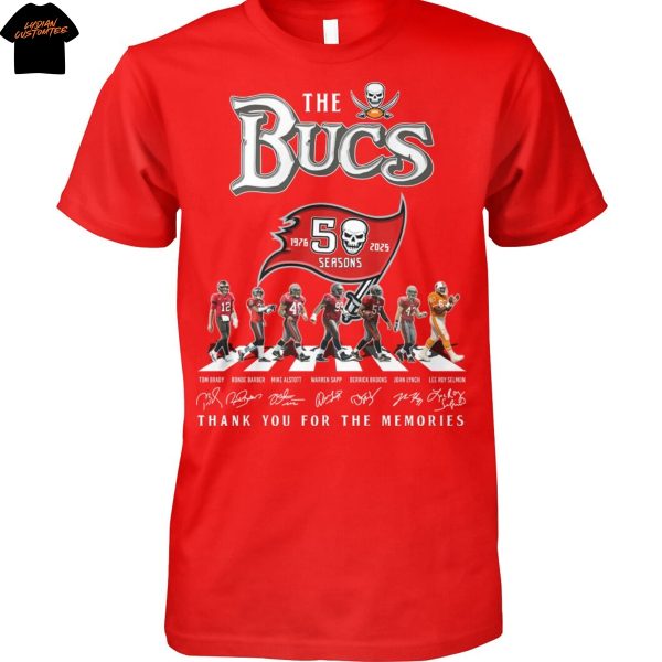 The Tampa Bay Buccaneers 1976-2025 Signature Thank You For The Memories Unisex T-Shirt