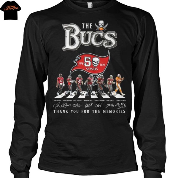 The Tampa Bay Buccaneers 1976-2025 Signature Thank You For The Memories Unisex T-Shirt