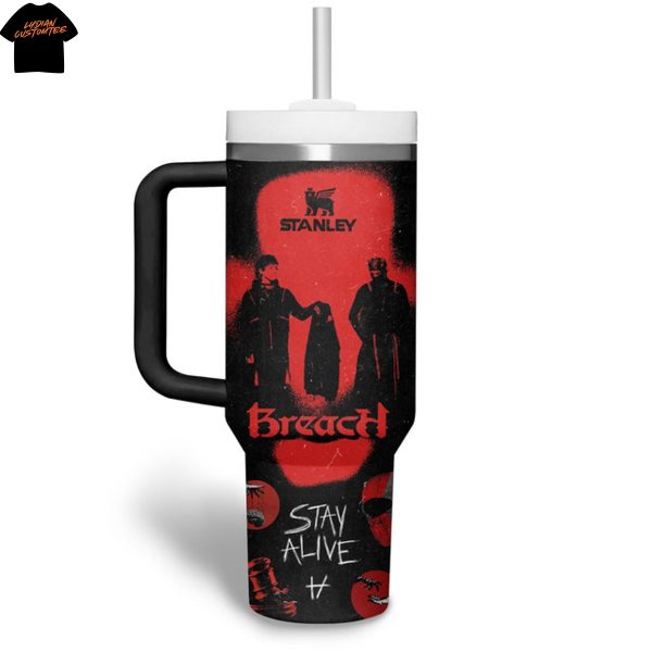 Twenty One Pilots Stay Alive Tumbler With Handle And Straw