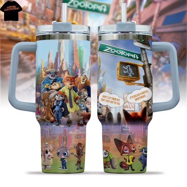 Zootopia Tumbler With Handle And Straw