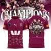 2025 Champions State Of Origin Queensland Maroons Signature 3D T-Shirt – Red