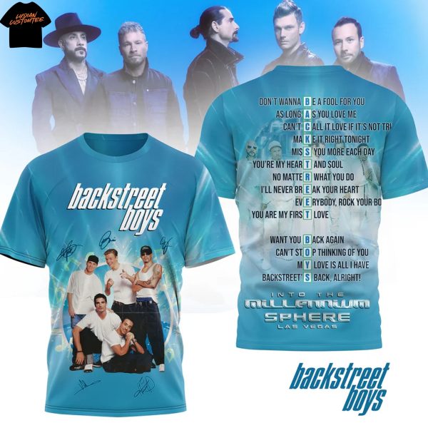 Backstreet Boys Into The Millennium Sphere Las Vegas 3D T-Shirt