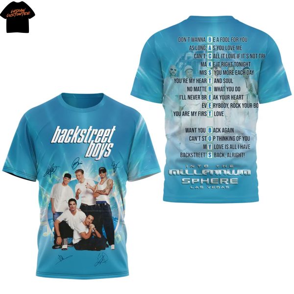 Backstreet Boys Into The Millennium Sphere Las Vegas 3D T-Shirt