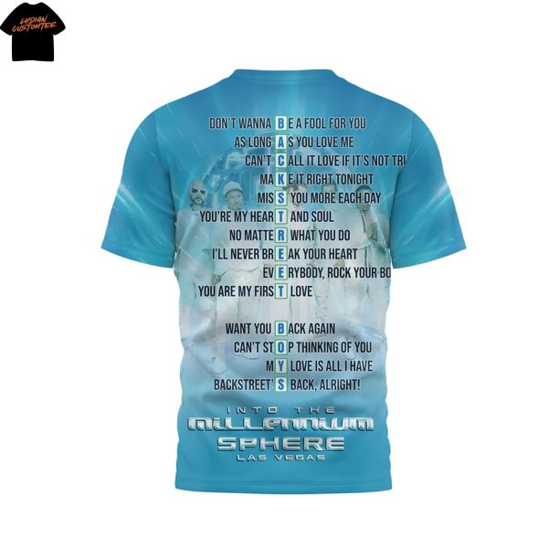 Backstreet Boys Into The Millennium Sphere Las Vegas 3D T-Shirt