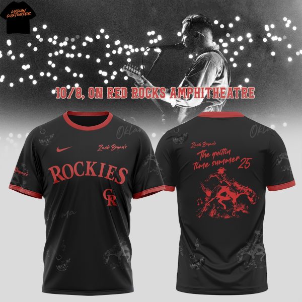Colorado Rockies x Zach Bryan – The Quittin Time Tour 2025 3D T-Shirt