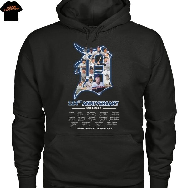 Detroit Tigers 124th Anniversary 1901-2025 Signature Thank You For The Memories Unisex T-Shirt