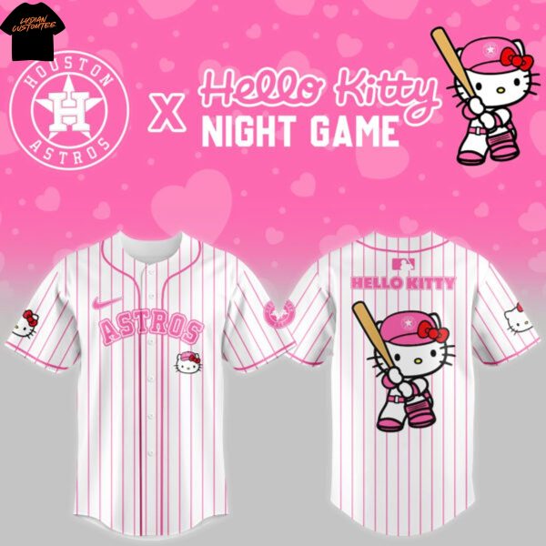 Houston Astros Kitty Night Baseball Jersey – Pink
