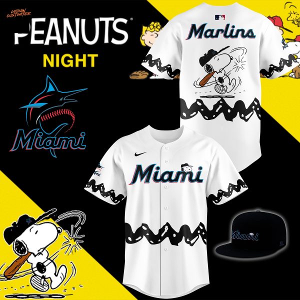 Miami Marlins Peanuts Night 2025 Baseball Jersey