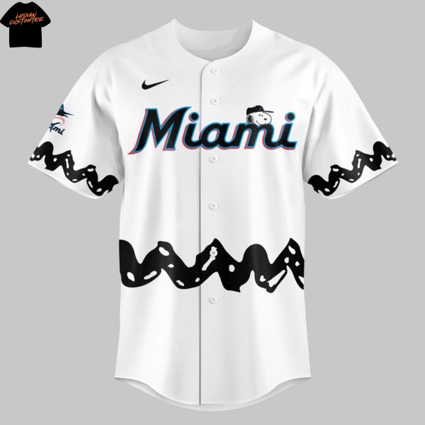 Miami Marlins Peanuts Night 2025 Baseball Jersey