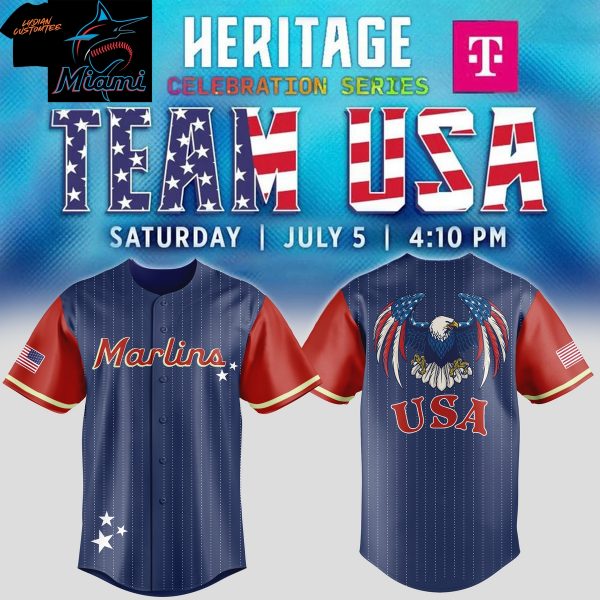 Miami Marlins Team USA Heritage Baseball Jersey