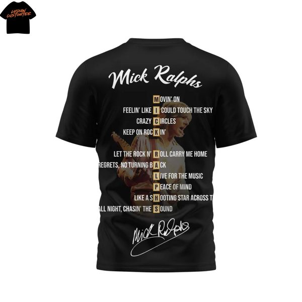 Mick Ralphs Legends Never Die 1944-2025 Signature 3D T-Shirt
