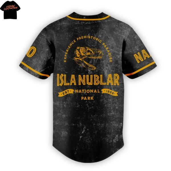 Personalized Jurassic Park Isla Nublar Baseball Jersey