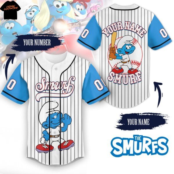 Personalized The Smurf Baseball Jersey