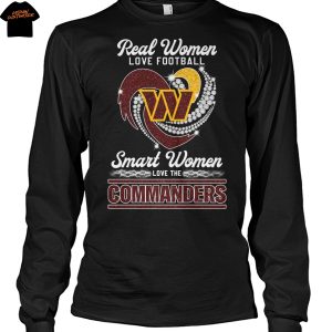 Real Women Love Football Smart Women Love The Washington Commanders Unisex T-Shirt