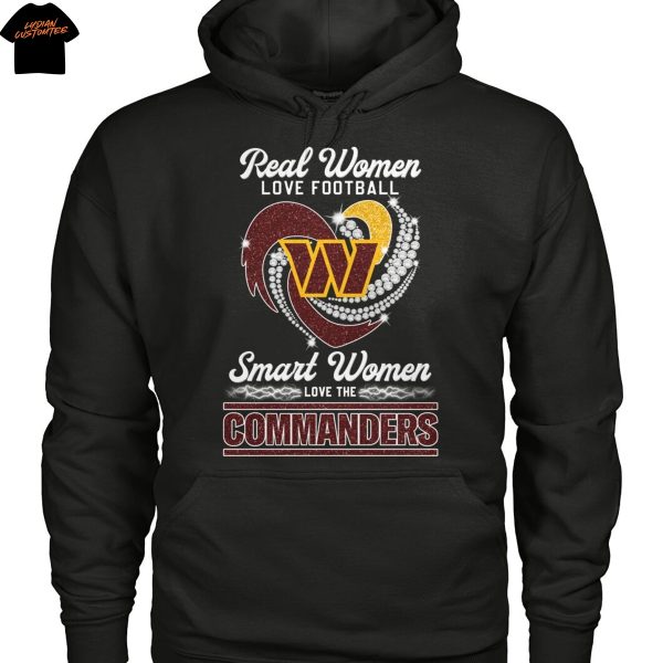 Real Women Love Football Smart Women Love The Washington Commanders Unisex T-Shirt
