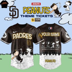 San Diego Padres x 75th Anniversary Of Peanuts Baseball Jersey