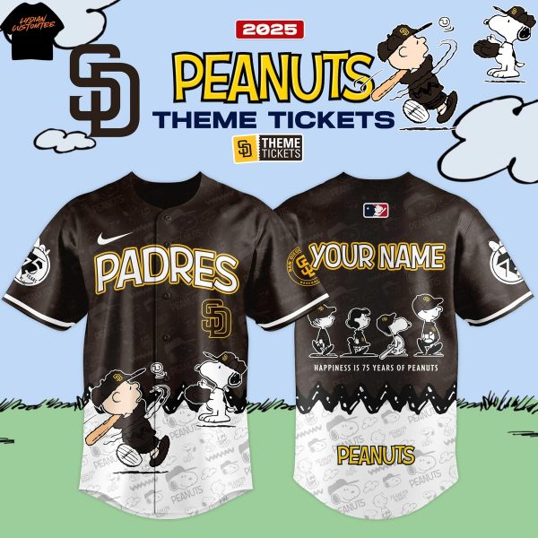 San Diego Padres x 75th Anniversary Of Peanuts Baseball Jersey
