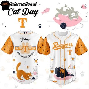 Texas Rangers International Cat Day Baseball Jersey
