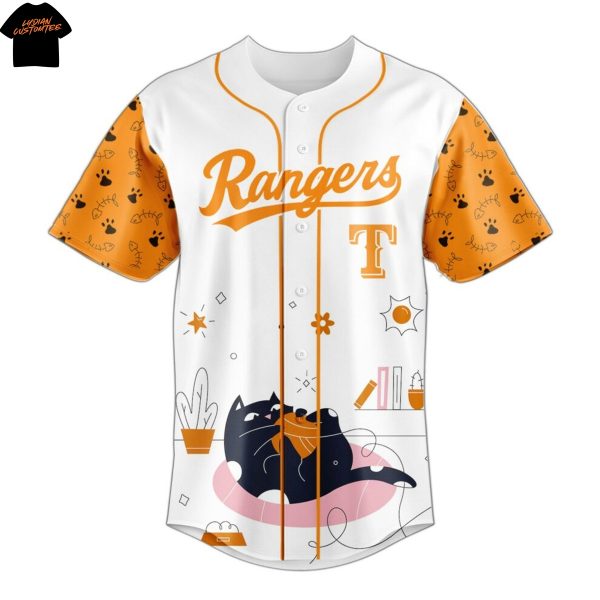 Texas Rangers International Cat Day Baseball Jersey