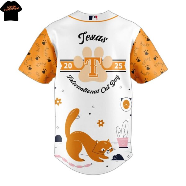 Texas Rangers International Cat Day Baseball Jersey
