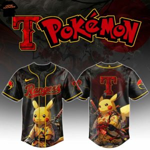 Texas Rangers Pokemon Baseball Jersey