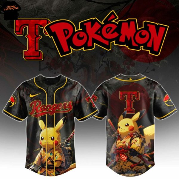 Texas Rangers Pokemon Baseball Jersey